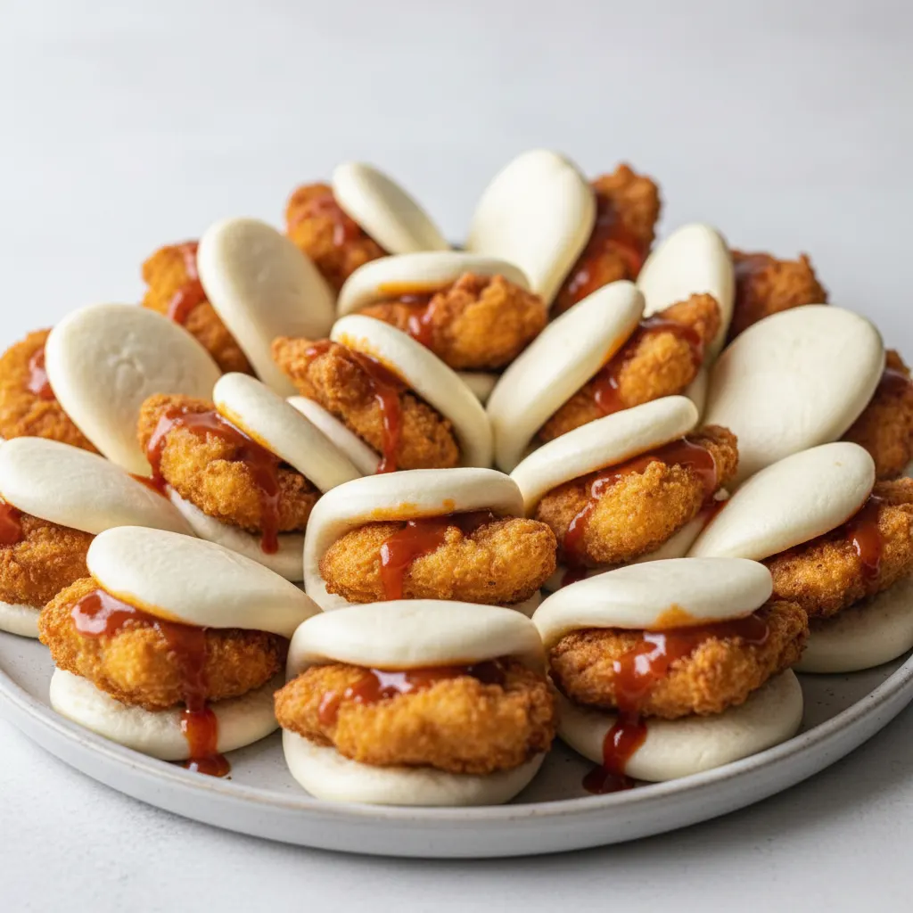 Bao Bun Crispy Tempura Chicken With Firecracker Sauce (20pc) Bao Bun Crispy Tempura Chicken With Firecracker Sauce (20pc)