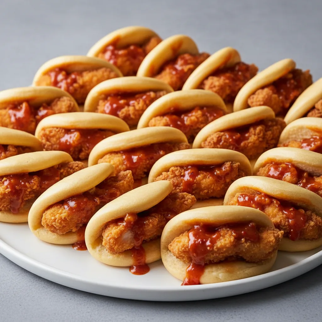 Bao Bun Crispy Tempura Chicken With Korean Spice Sauce (20pc) Bao Bun Crispy Tempura Chicken With Korean Spice Sauce (20pc)