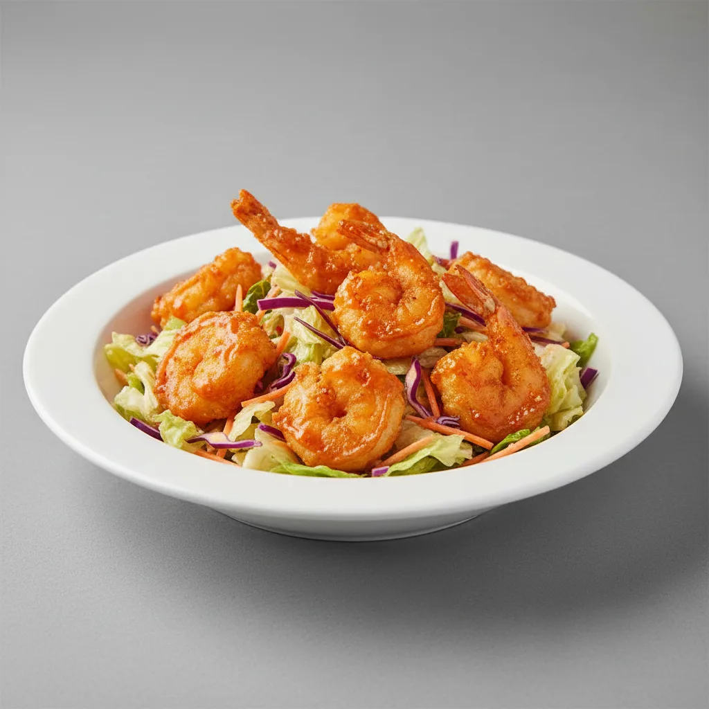 Firecracker Bowl — Chopped Salad with Crispy Tempura Shrimp Firecracker Bowl — Chopped Salad with Crispy Tempura Shrimp