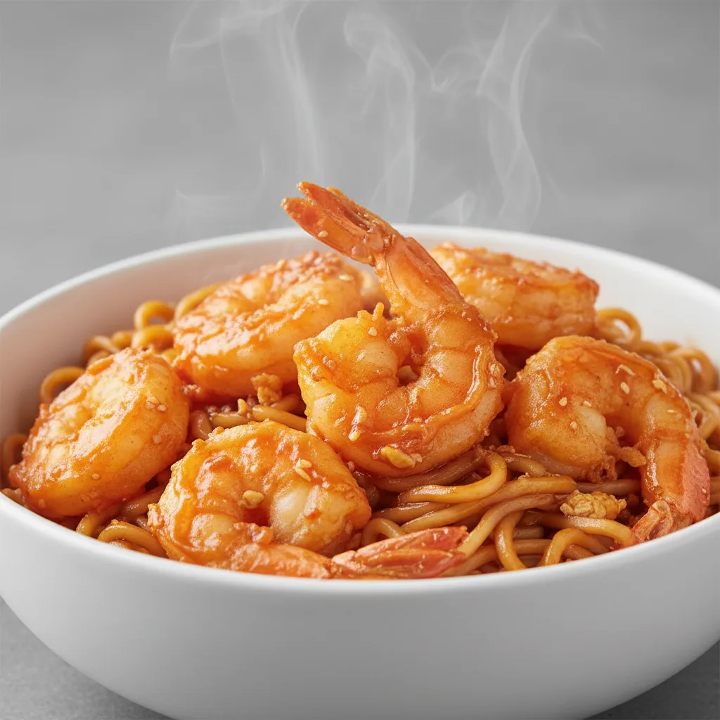 Firecracker Bowl — Hibachi Noodles with Crispy Tempura Shrimp Firecracker Bowl — Hibachi Noodles with Crispy Tempura Shrimp