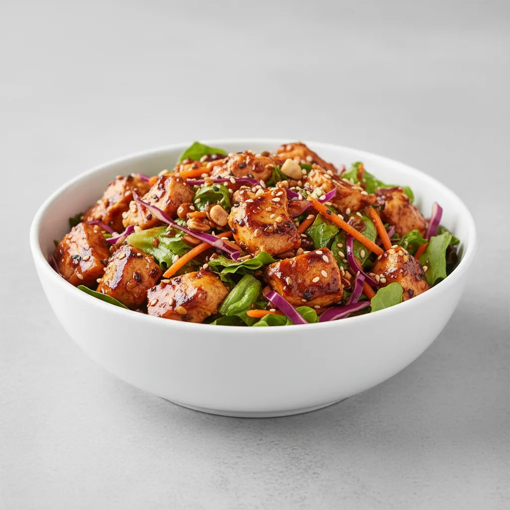 Korean Spice Bowl — Chopped Salad with Fire Braised Grilled Chicken Korean Spice Bowl — Chopped Salad with Fire Braised Grilled Chicken