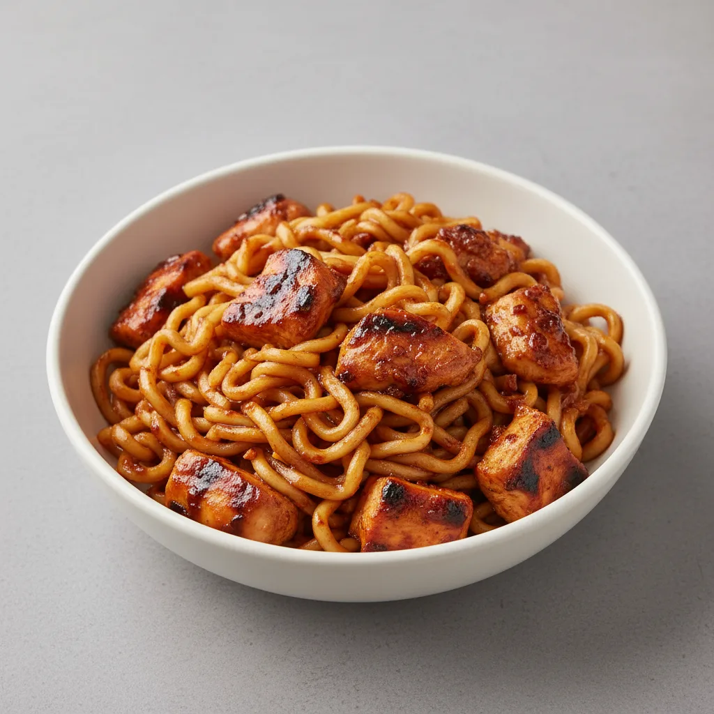 Korean Spice Bowl — Hibachi Noodles with Fire Braised Grilled Chicken Korean Spice Bowl — Hibachi Noodles with Fire Braised Grilled Chicken