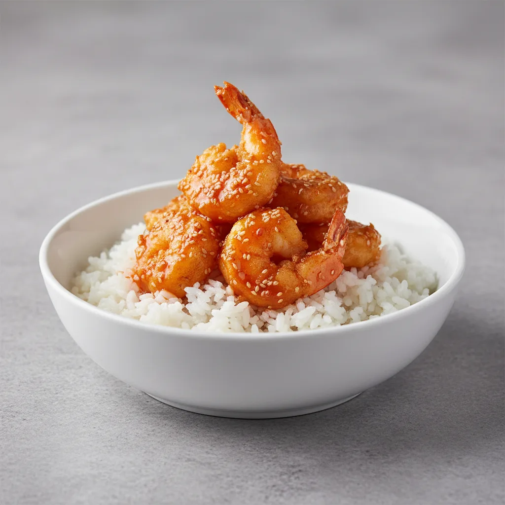 Korean Spice Bowl — Jasmine Rice with Crispy Tempura Shrimp Korean Spice Bowl — Jasmine Rice with Crispy Tempura Shrimp