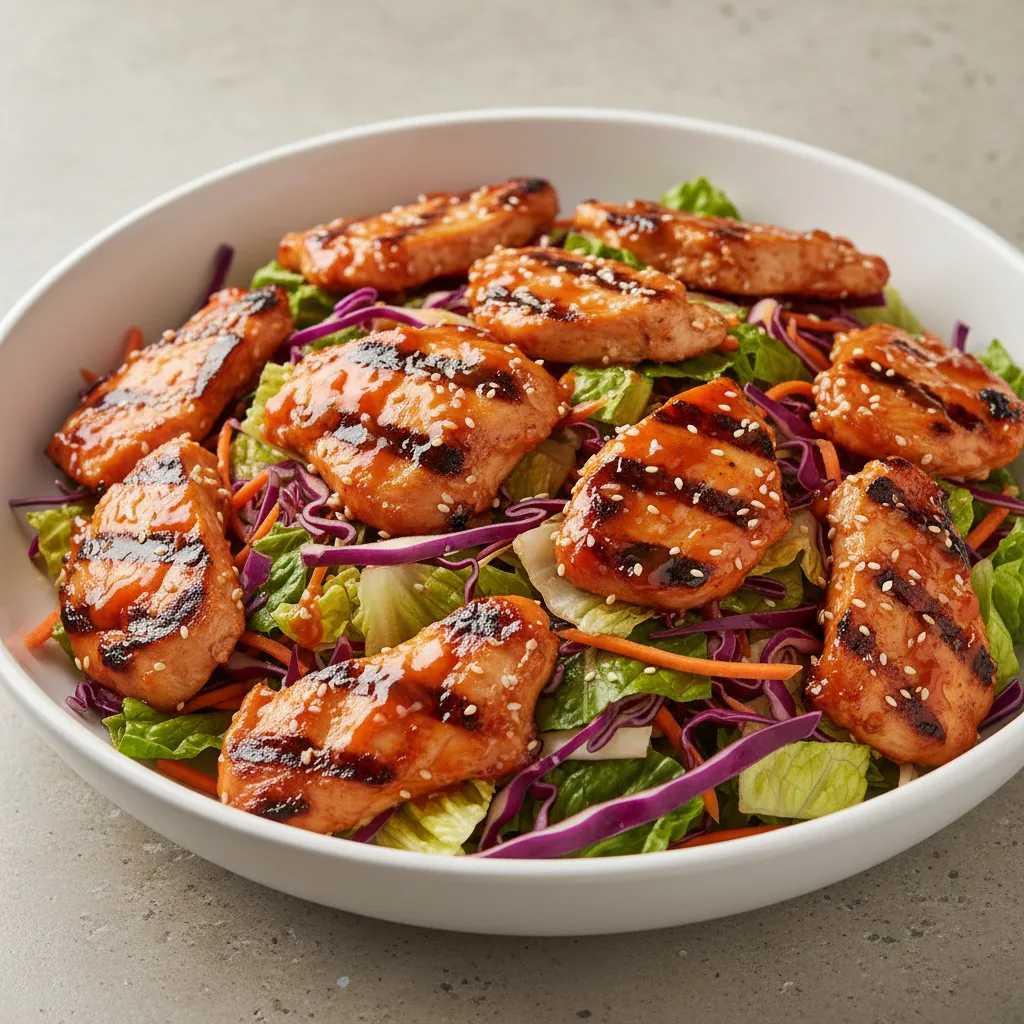 Orange Ginger Bowl — Chopped Salad with Fire Braised Grilled Chicken Orange Ginger Bowl — Chopped Salad with Fire Braised Grilled Chicken