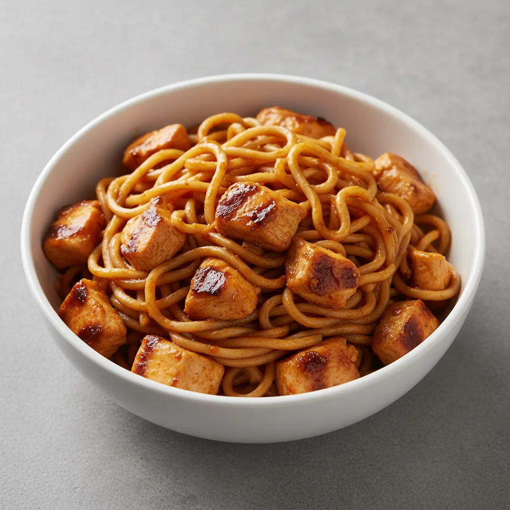 Orange Ginger Bowl — Hibachi Noodles with Fire Braised Grilled Chicken Orange Ginger Bowl — Hibachi Noodles with Fire Braised Grilled Chicken