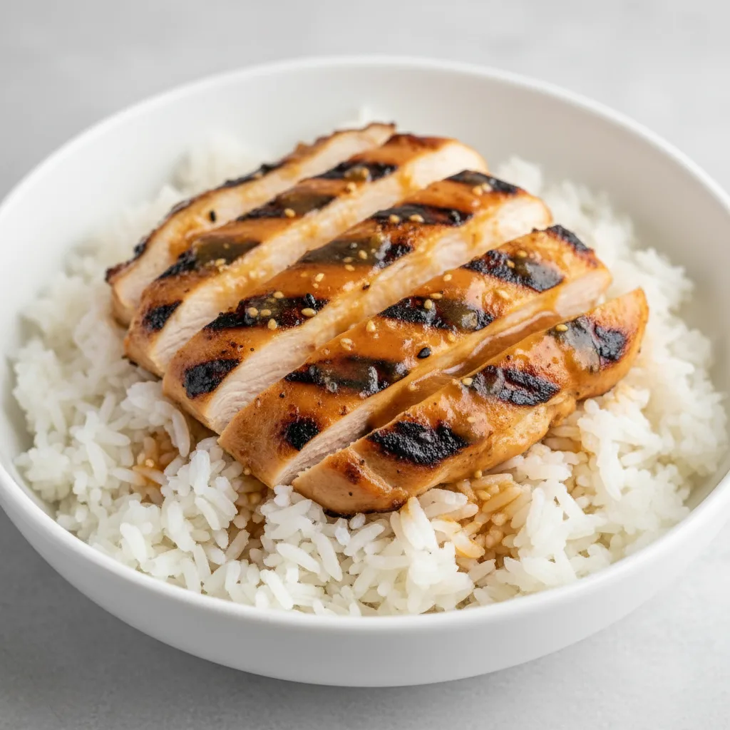 Orange Ginger Bowl — Jasmine Rice with Fire Braised Grilled Chicken Orange Ginger Bowl — Jasmine Rice with Fire Braised Grilled Chicken