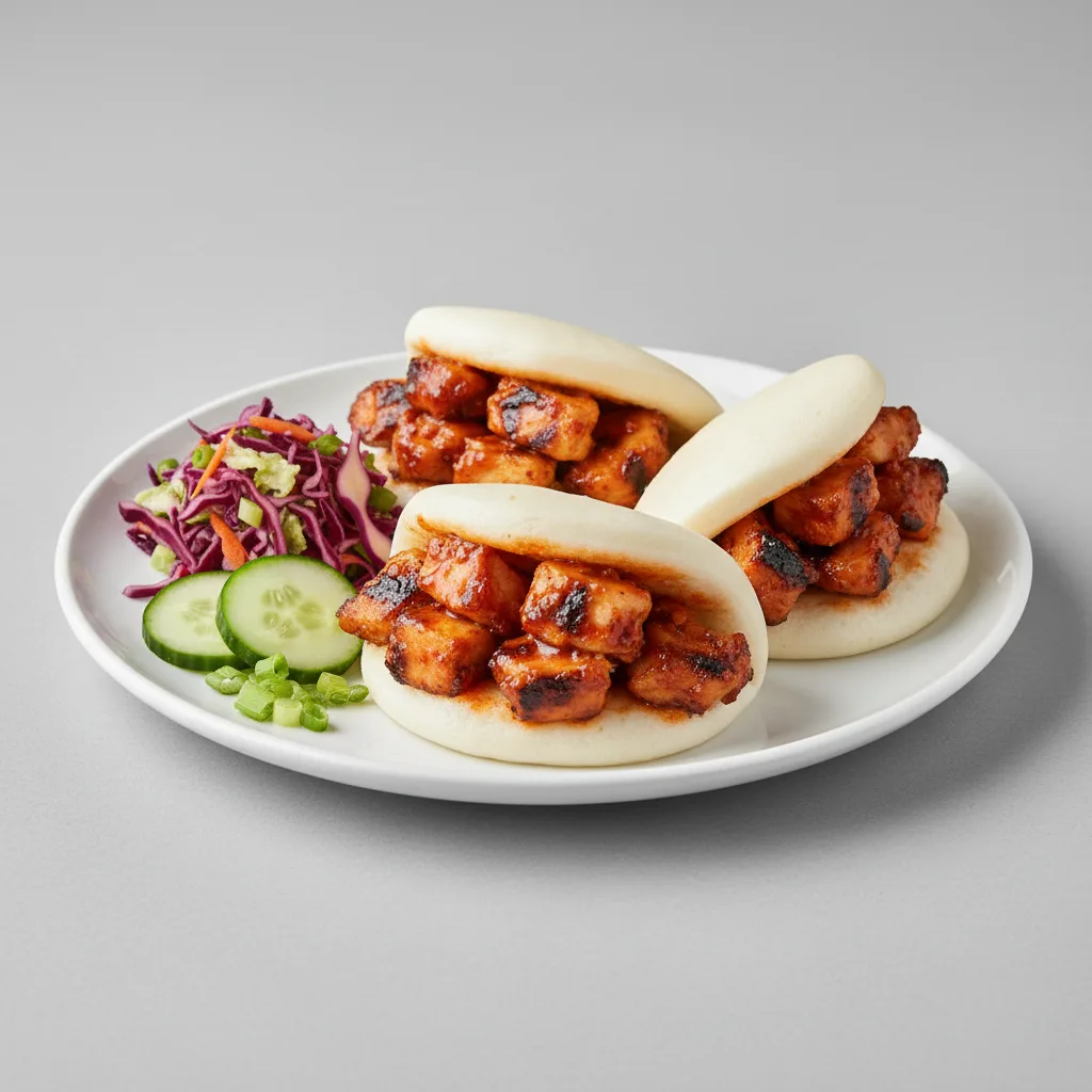 Bao Bun — Fire Braised Grilled Chicken With Firecracker Bao Bun — Fire Braised Grilled Chicken With Firecracker