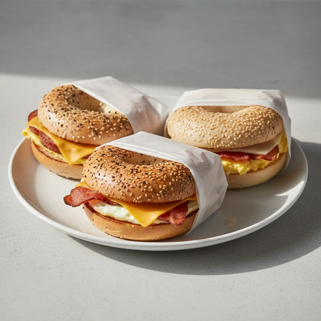 Breakfast Bagel Sandwiches Breakfast Bagel Sandwiches