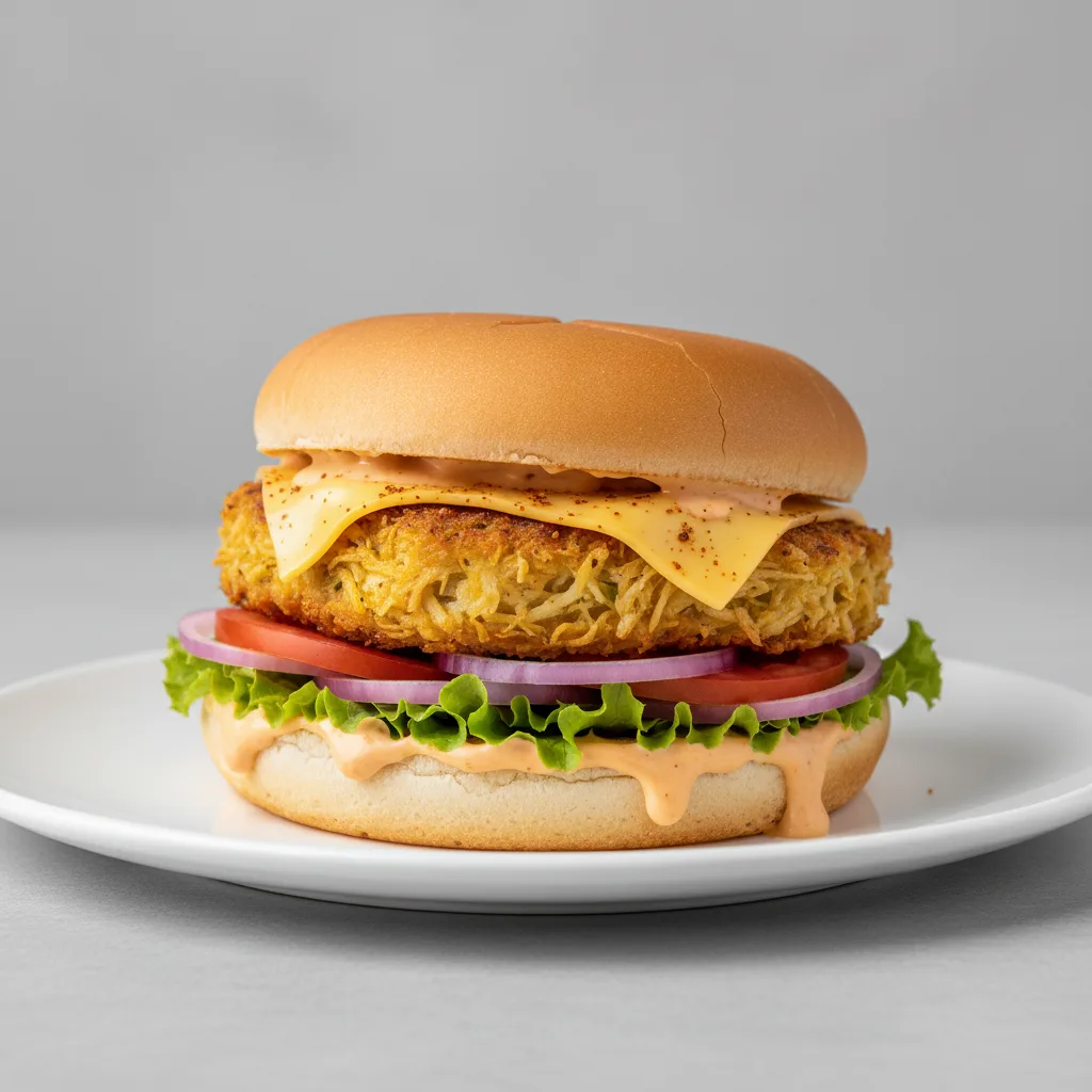 Honey Mayo Paneer Patty Burger Honey Mayo Paneer Patty Burger