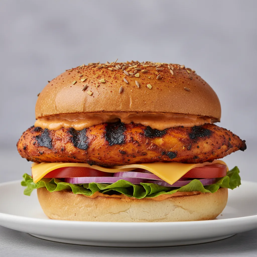 Tandoori Chicken Burger Tandoori Chicken Burger