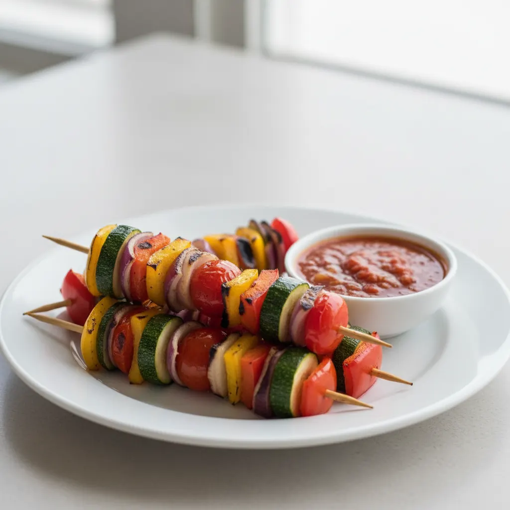Grilled Vegetables and Sweet Peppers Skewers Grilled Vegetables and Sweet Peppers Skewers
