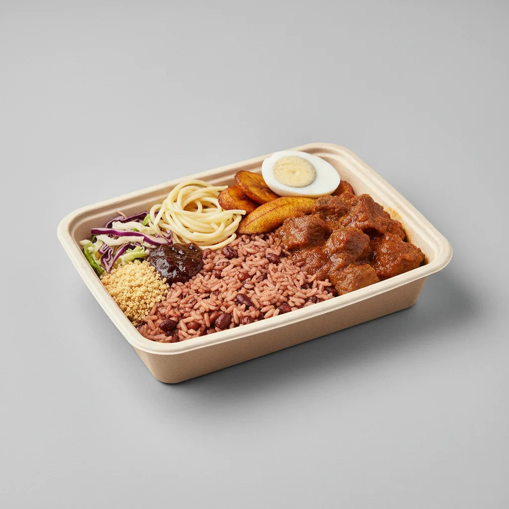 Waakye Beef Box Waakye Beef Box