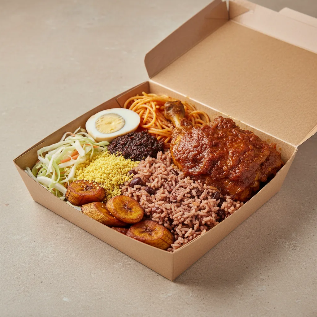 Waakye Chicken Box Waakye Chicken Box