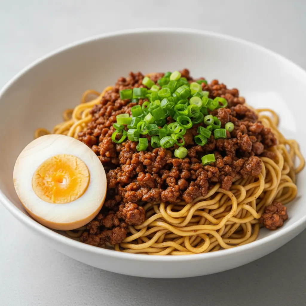 Minced Pork over Dry Noodle Minced Pork over Dry Noodle