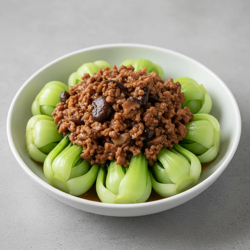 Bok Choy with Meat Sauce Bok Choy with Meat Sauce