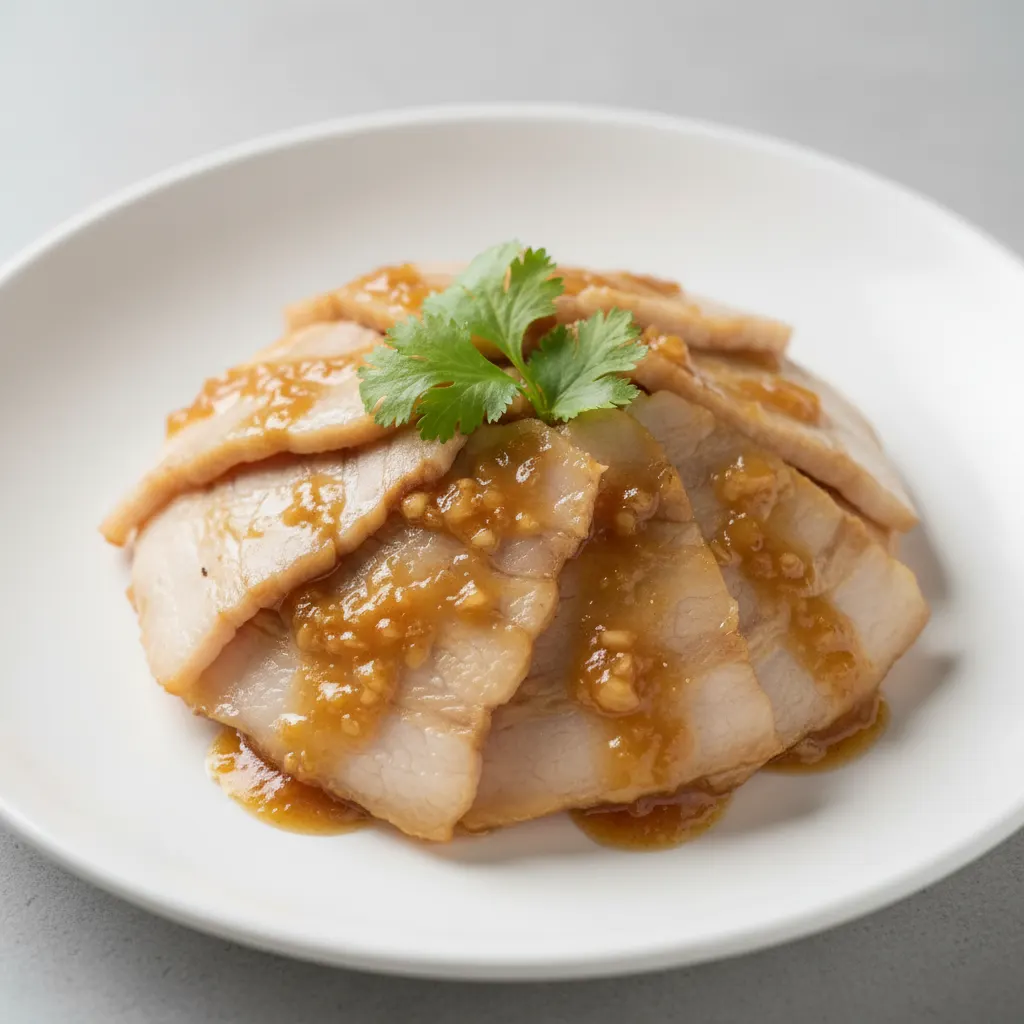 Steamed Pork Belly with Sweet Garlic Sauce Steamed Pork Belly with Sweet Garlic Sauce