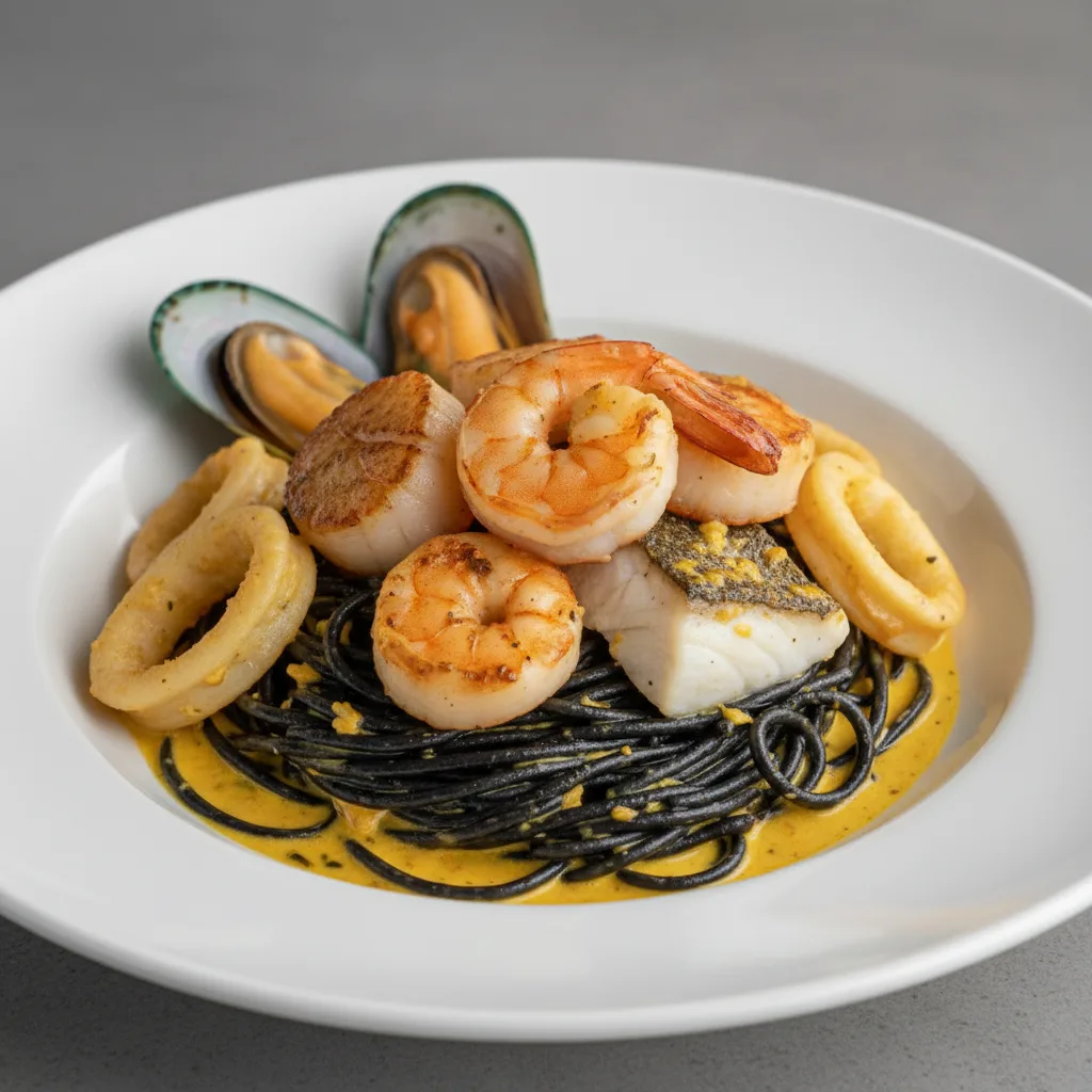 Squid Ink Pasta Seafood Squid Ink Pasta Seafood