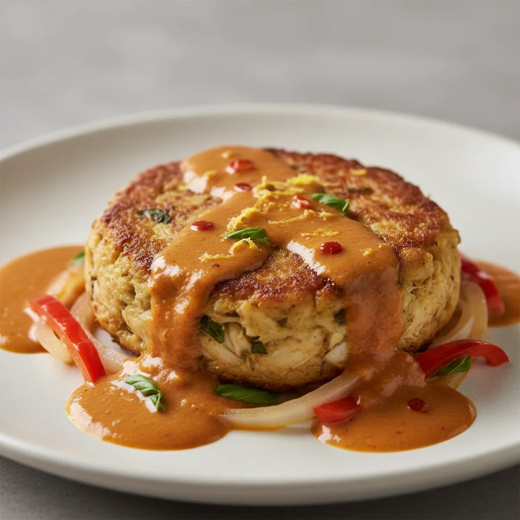 Crab Cake and Phuket Curry Sauce Crab Cake and Phuket Curry Sauce