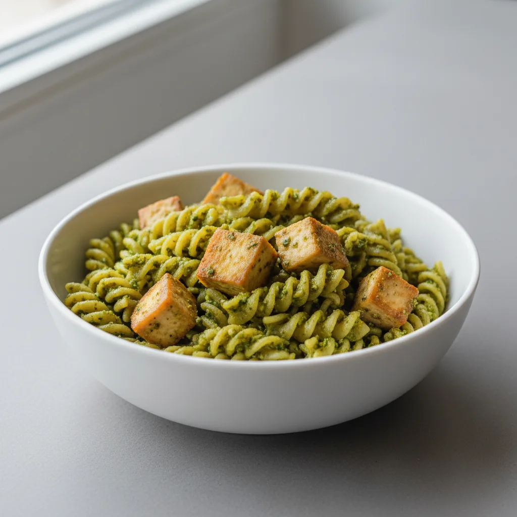 Tofu Pesto Pasta Tofu Pesto Pasta