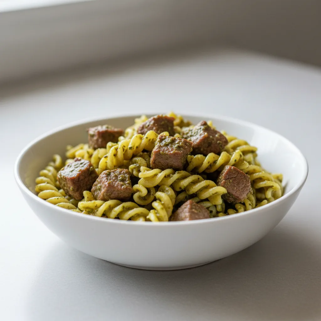 Beef Pesto Pasta Beef Pesto Pasta