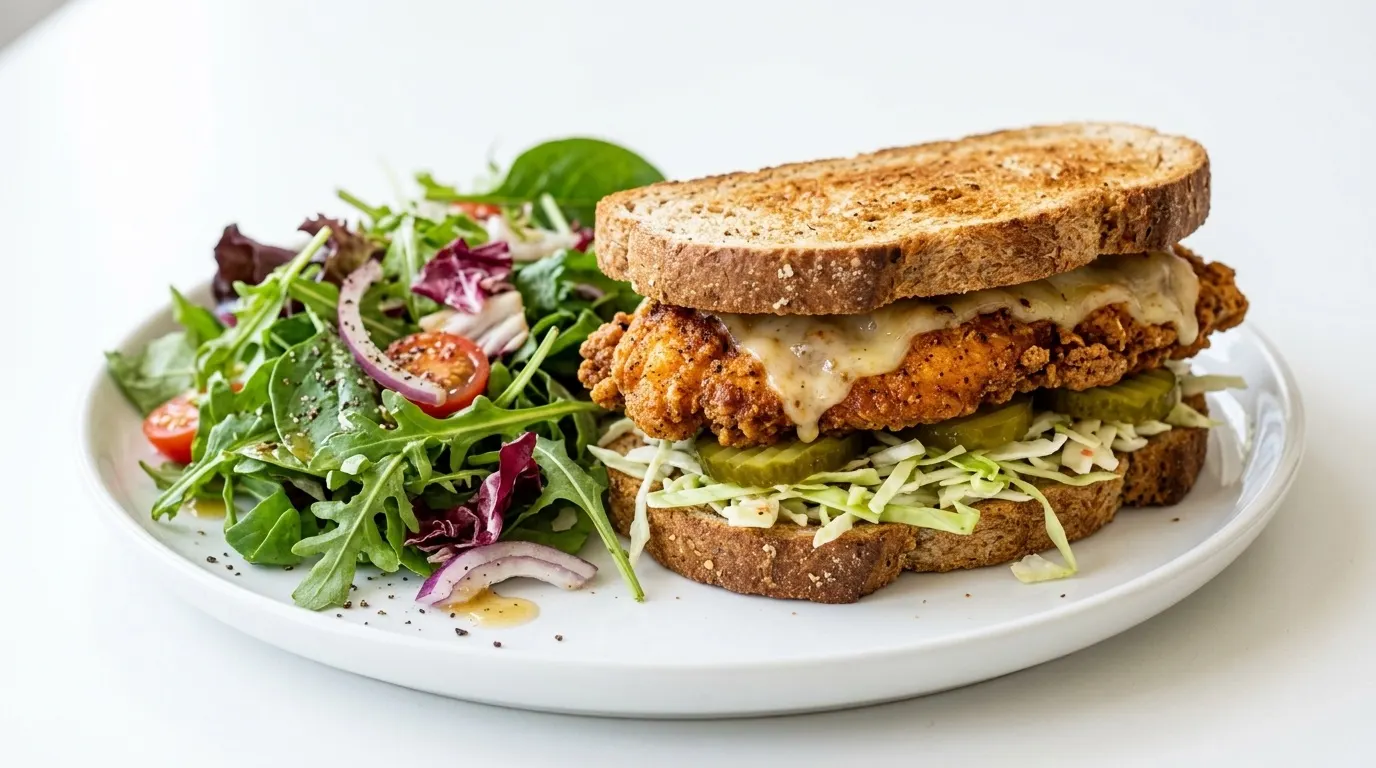 Cajun Chicken Sandwich with Mixed Greens
