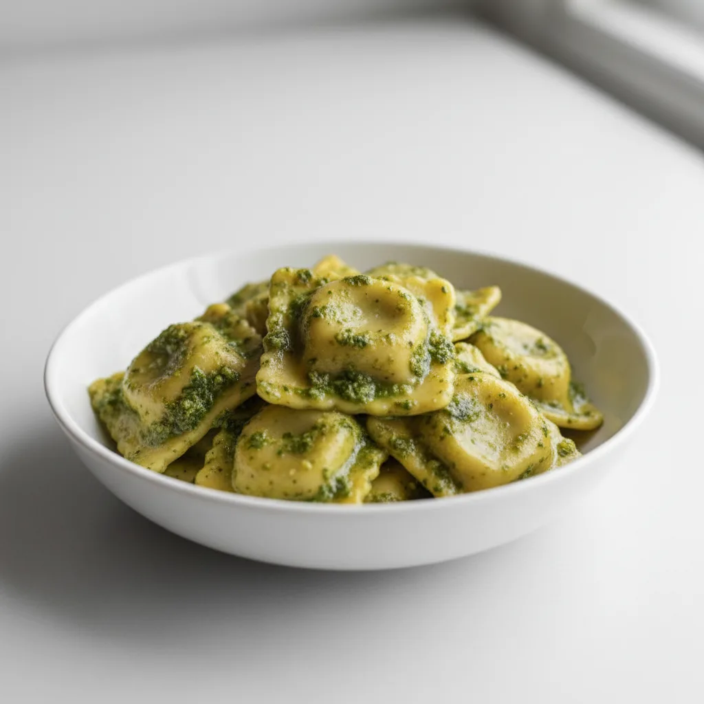 Cheese Ravioli with Pesto Cheese Ravioli with Pesto