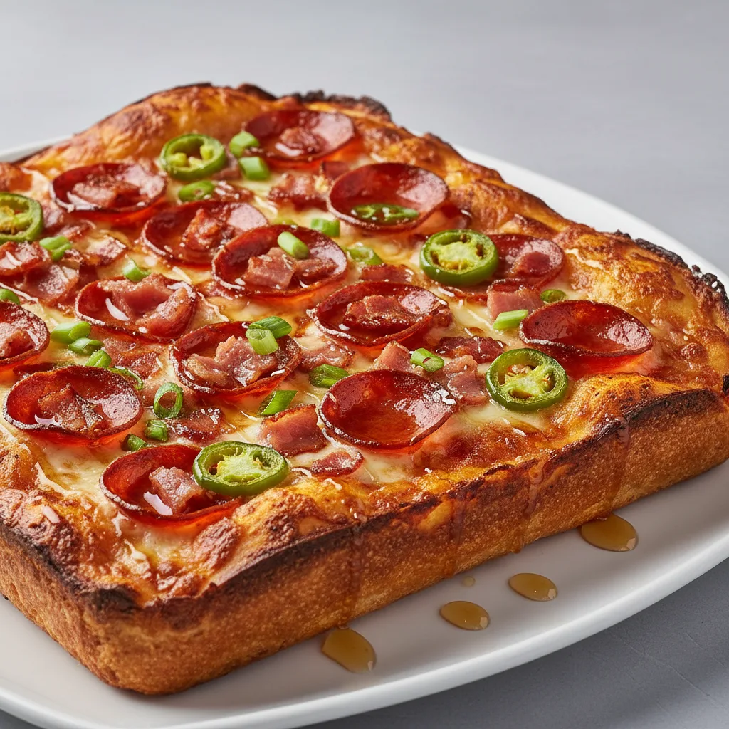 Honey Detroit Style Firehouse Special Pizza Honey Detroit Style Firehouse Special Pizza