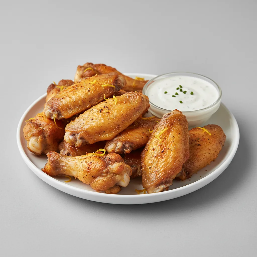 Flame Roasted Lemon Chicken Wings with Cool Ranch Flame Roasted Lemon Chicken Wings with Cool Ranch