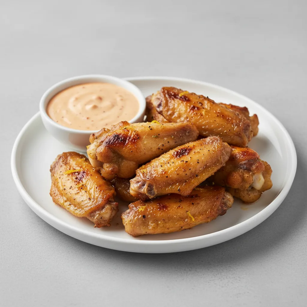 Flame Roasted Lemon Chicken Wings with Spicy Buffalo Ranch Flame Roasted Lemon Chicken Wings with Spicy Buffalo Ranch