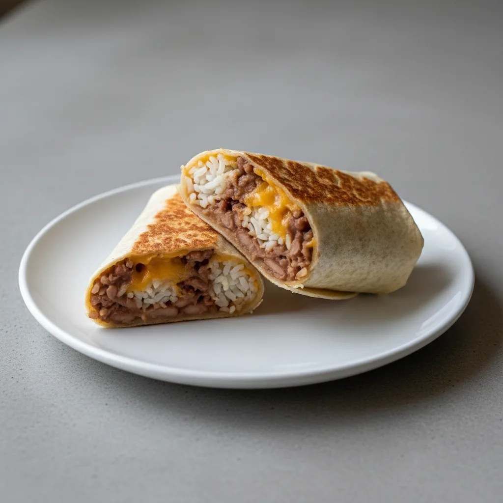Bean, Cheese, and Rice Burrito