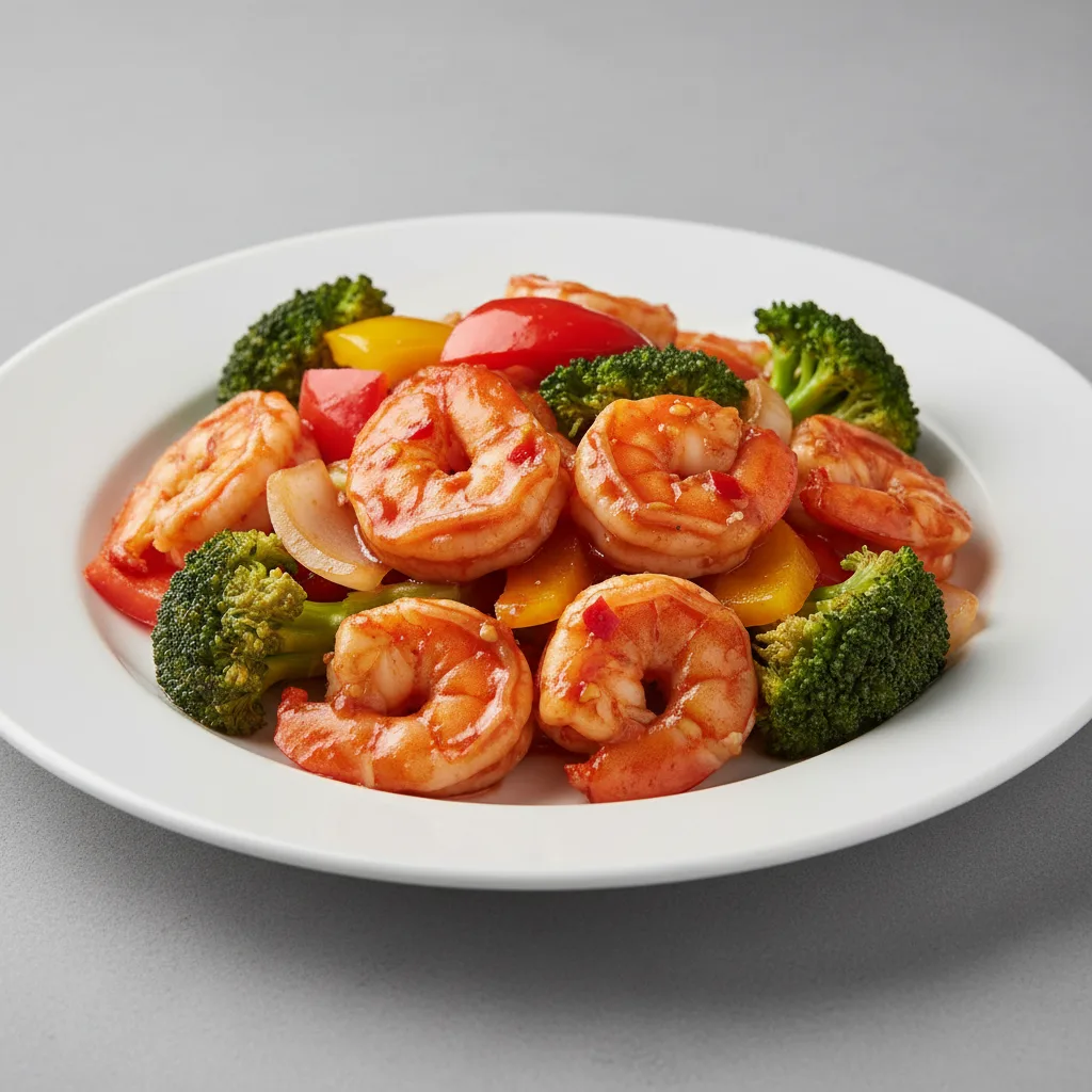 Individual Chilli Shrimp with Vegetables