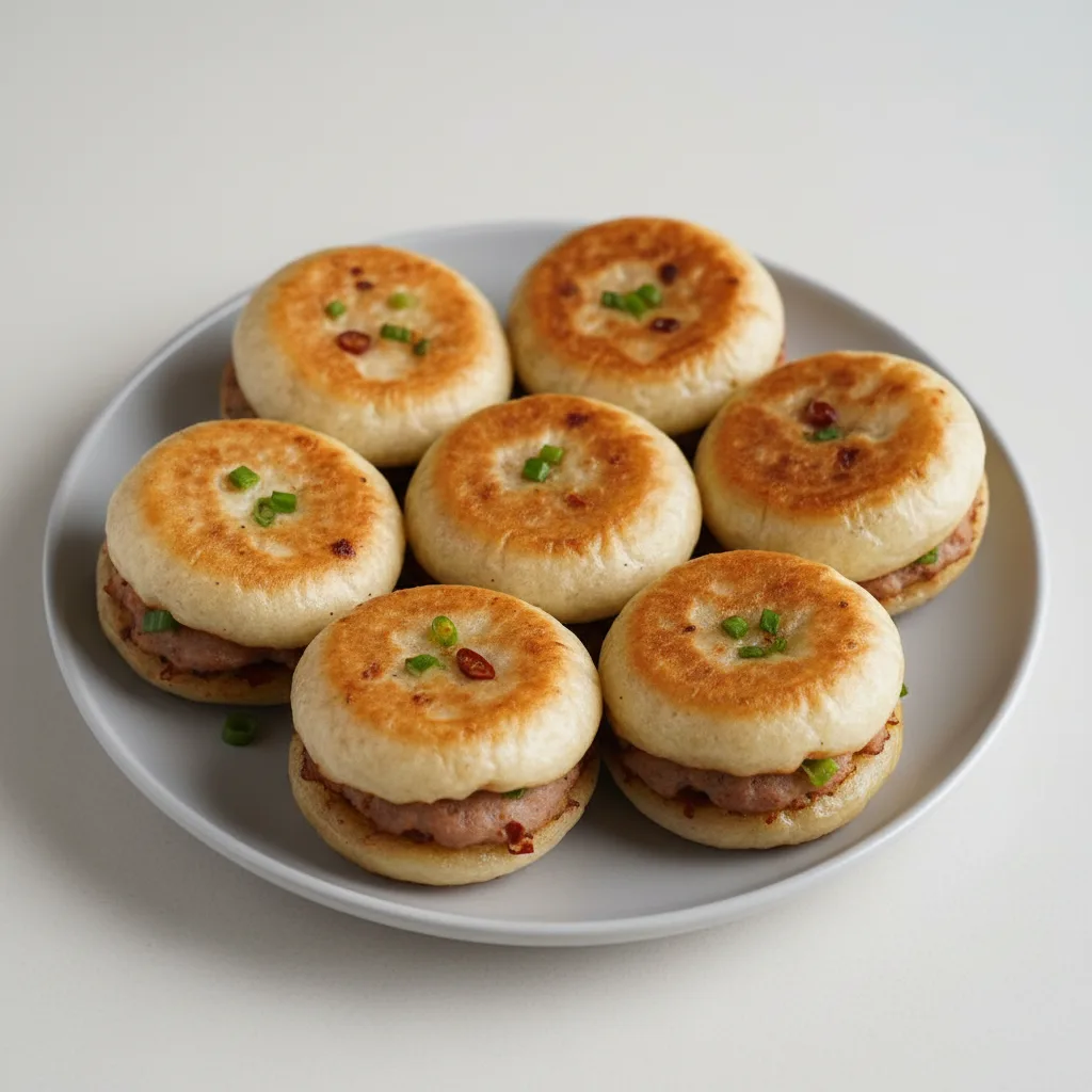 Mini Pan-fried Spicy Pork Bun (6 Pieces) Mini Pan-fried Spicy Pork Bun (6 Pieces)