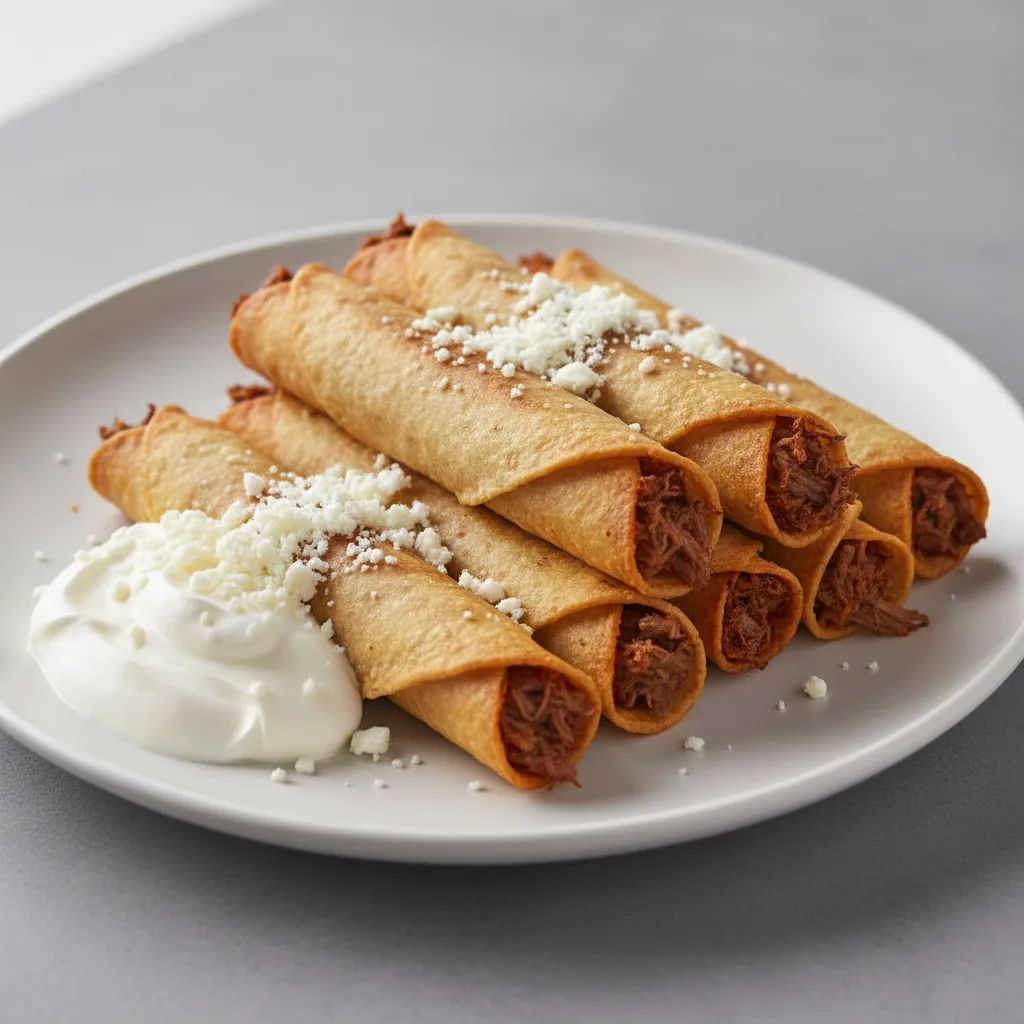 Beef Tinga Taquitos Beef Tinga Taquitos