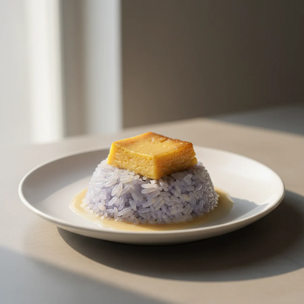 Sweet Sticky Rice with Thai Custard Sweet Sticky Rice with Thai Custard