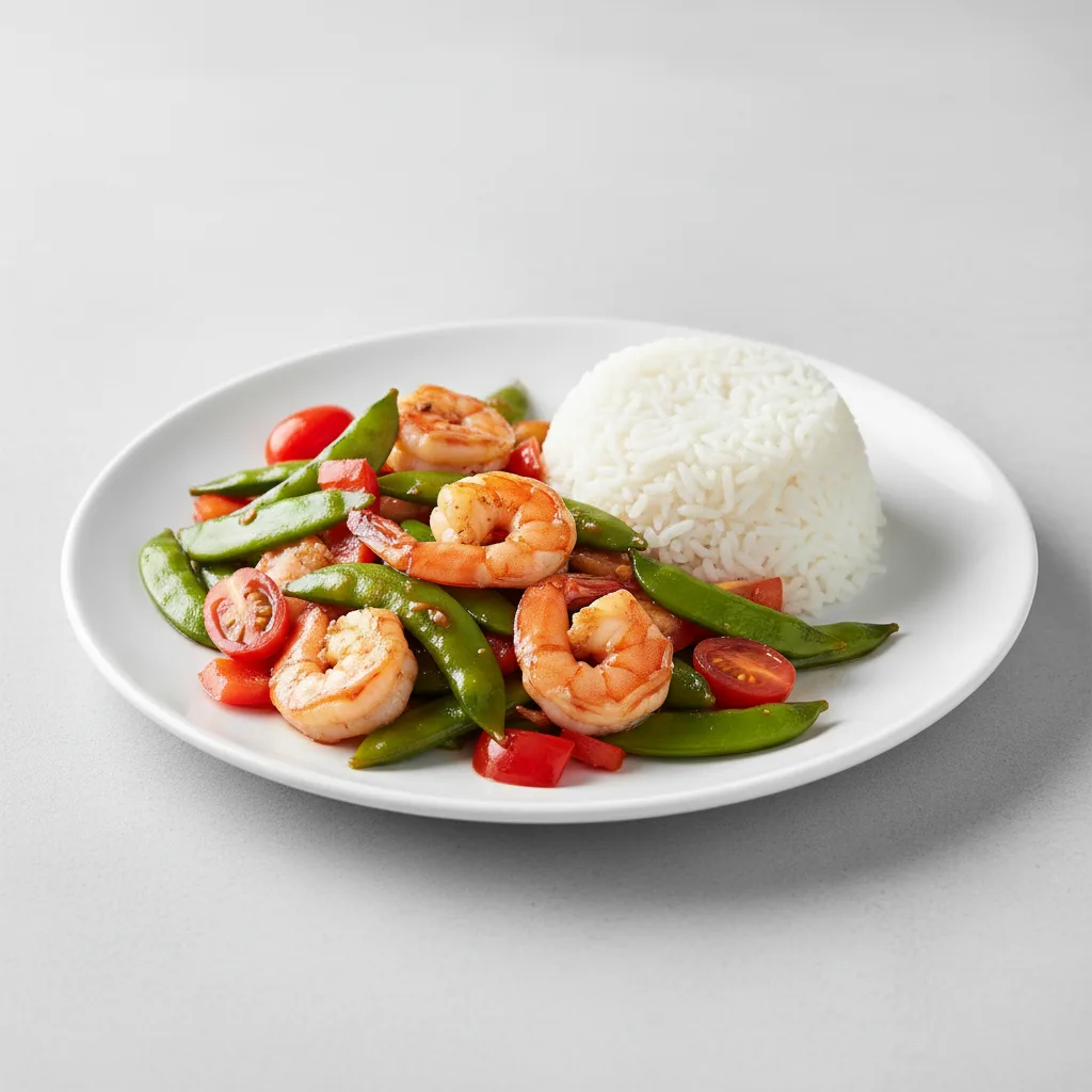 Shrimp and Peapods Shrimp and Peapods
