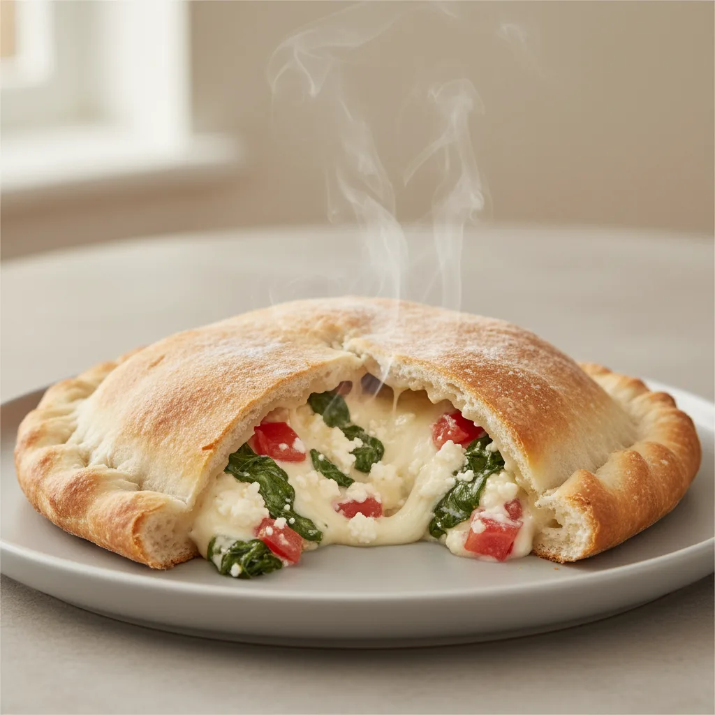 Spinach, Tomato and Feta Calzone Spinach, Tomato and Feta Calzone