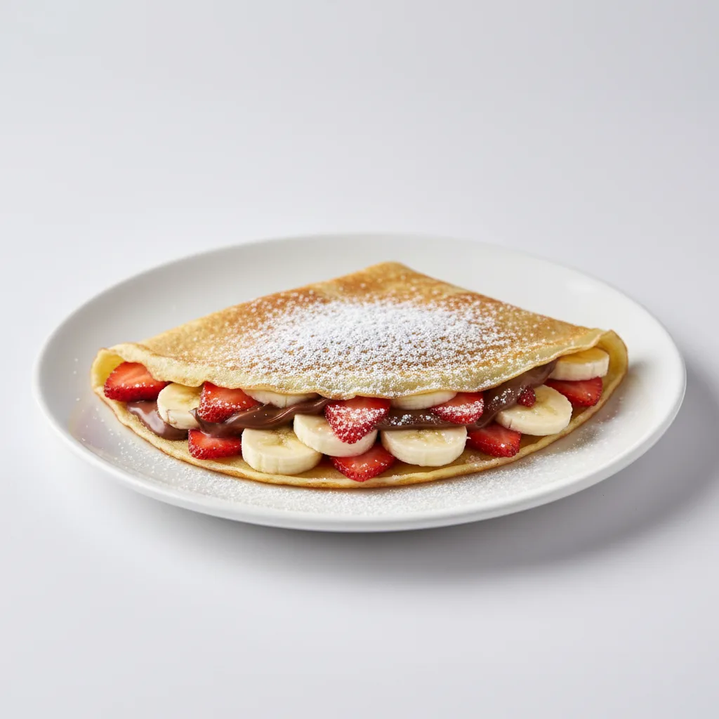 Banana and Strawberry Crepe Banana and Strawberry Crepe