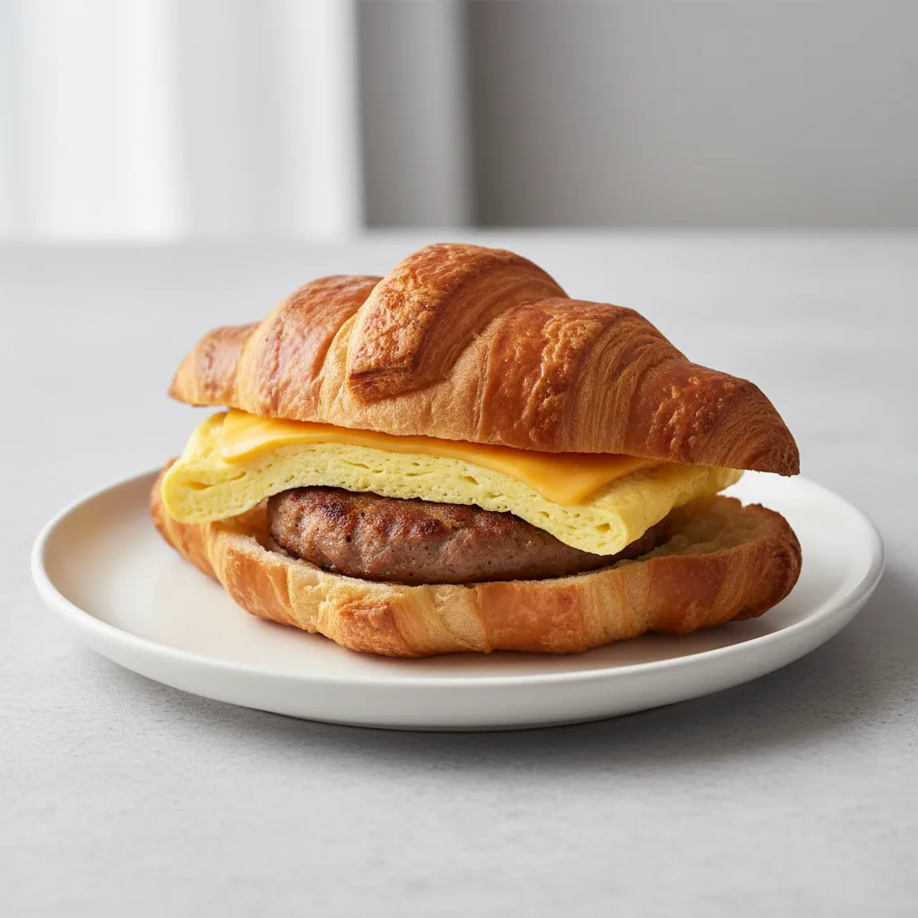 Turkey Sausage, Egg and Cheese Sandwich