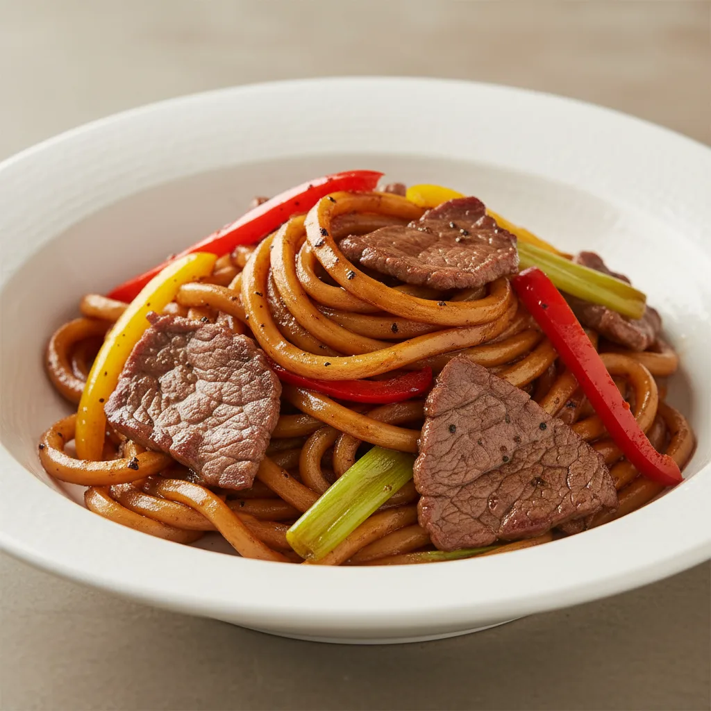 Wok Fried Wagyu Beef Udon Noodle