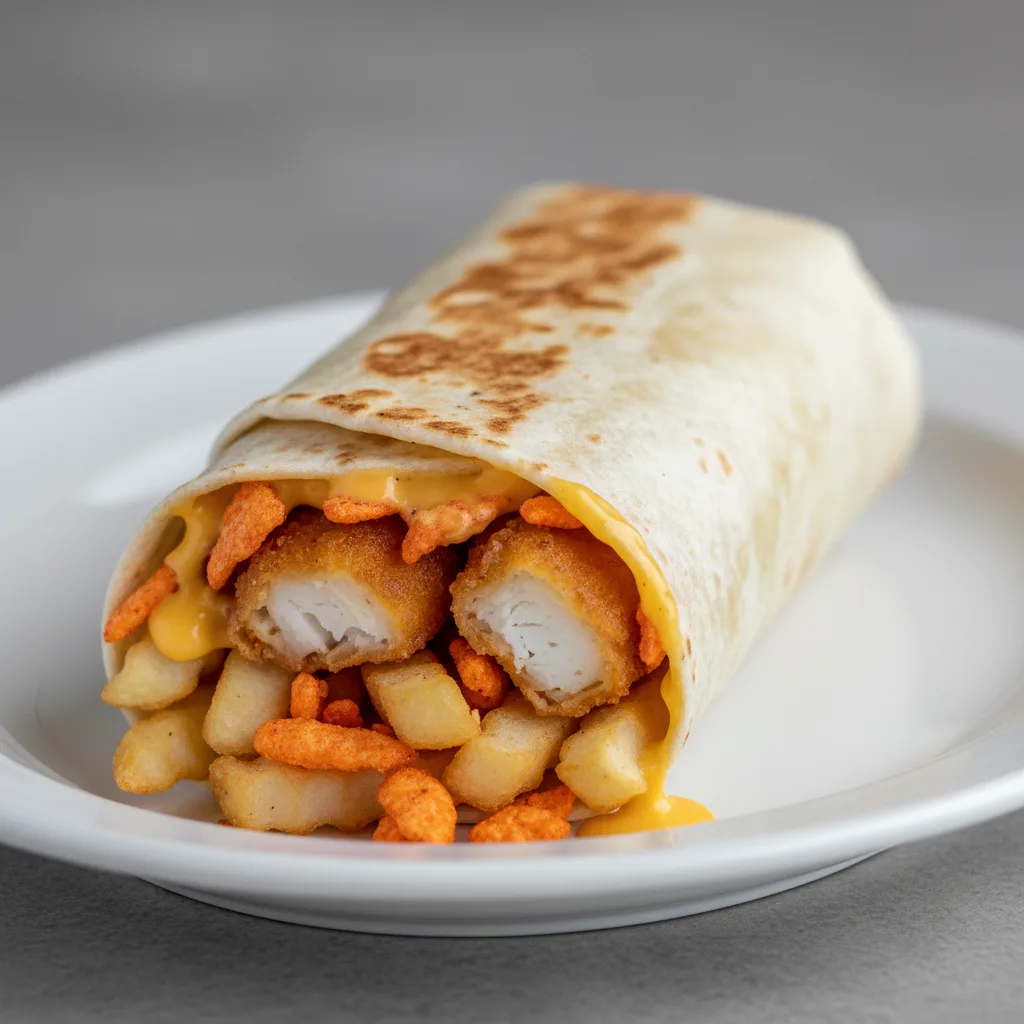 Crazy Fried Fish Burrito