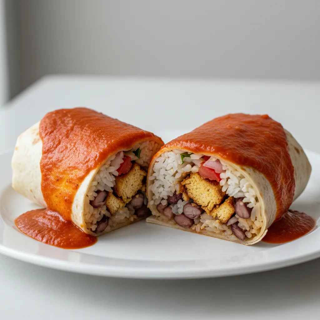 Tofu Mojado (Wet) Burrito