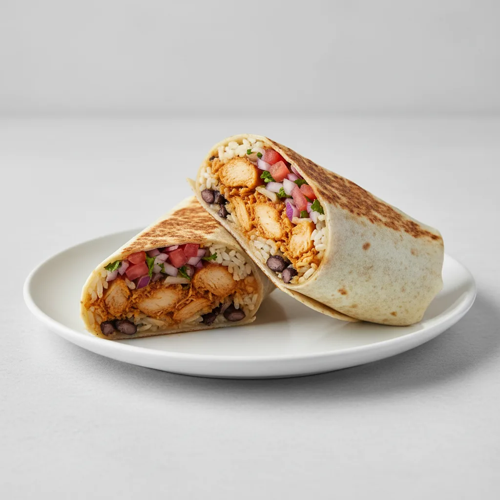 Tinga De Pollo Burrito