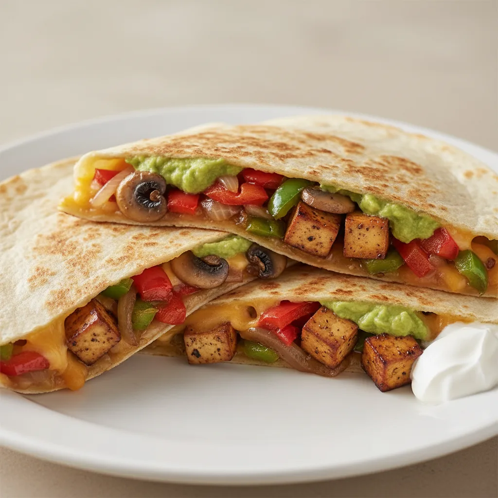 Super Grilled Veggie Tofu Quesadilla
