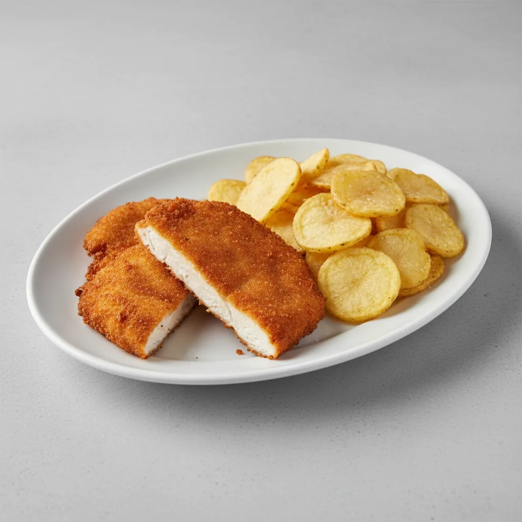 Schnitzel and Chips Schnitzel and Chips