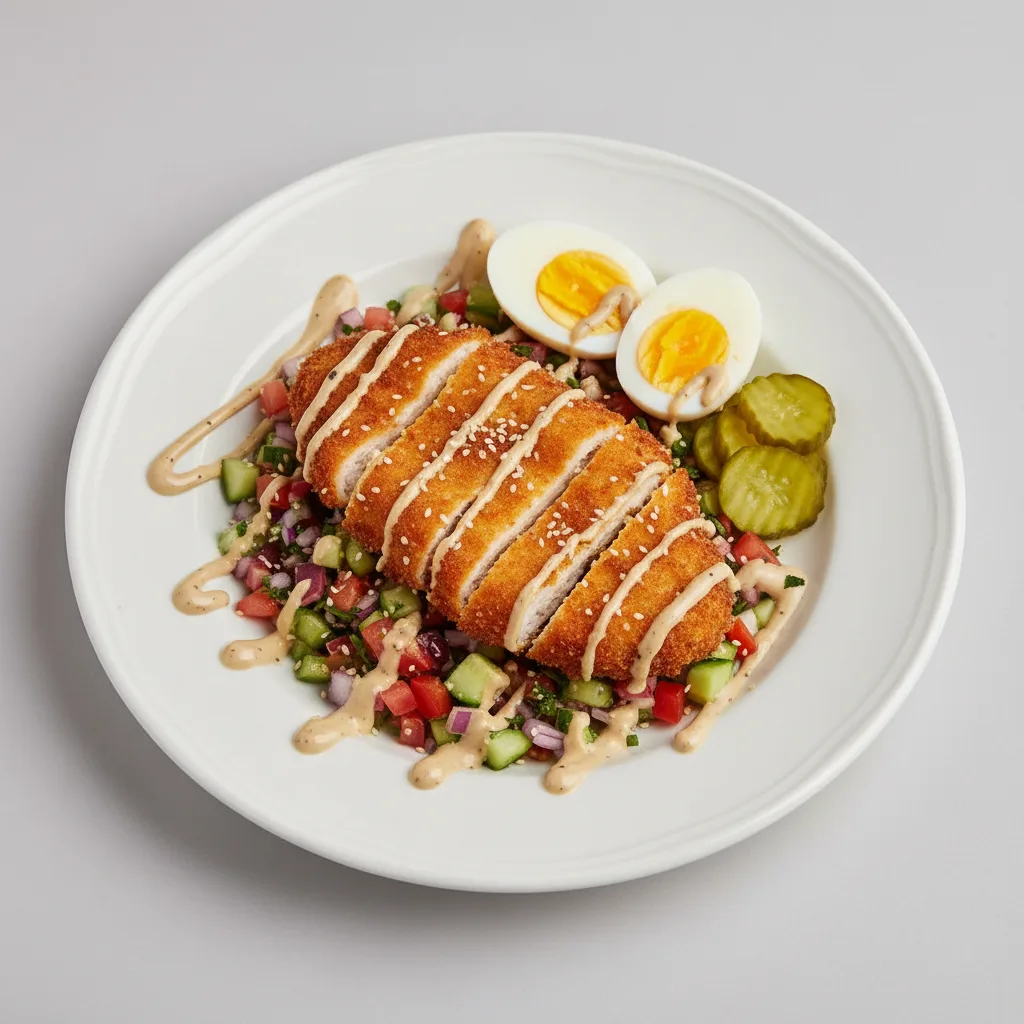 Individual Chicken Schnitzel Salad Individual Chicken Schnitzel Salad