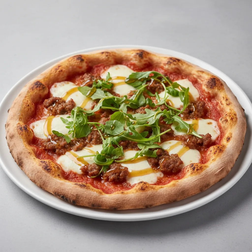 Small Sausage, Hot Honey and Arugula Small Sausage, Hot Honey and Arugula