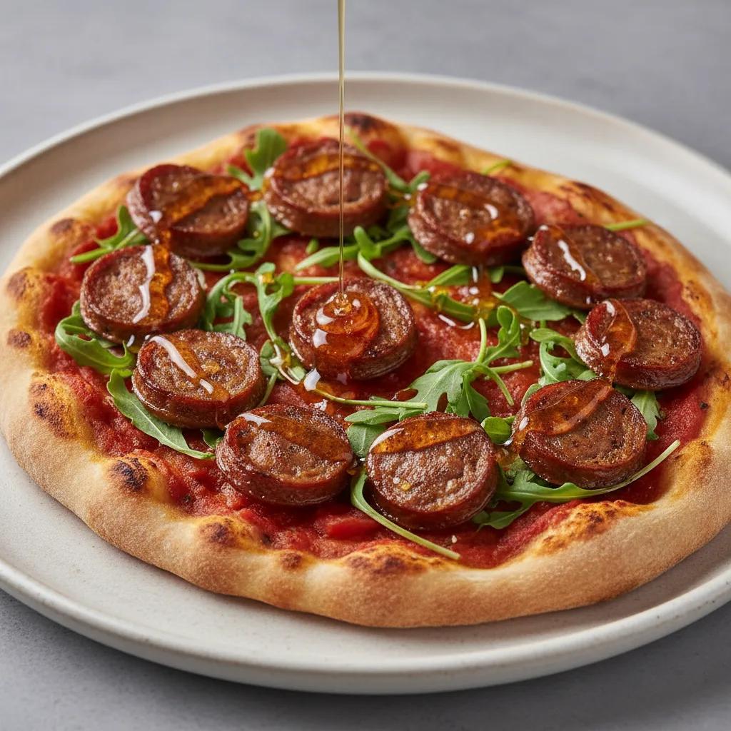 Large Sausage, Hot Honey and Arugula Large Sausage, Hot Honey and Arugula
