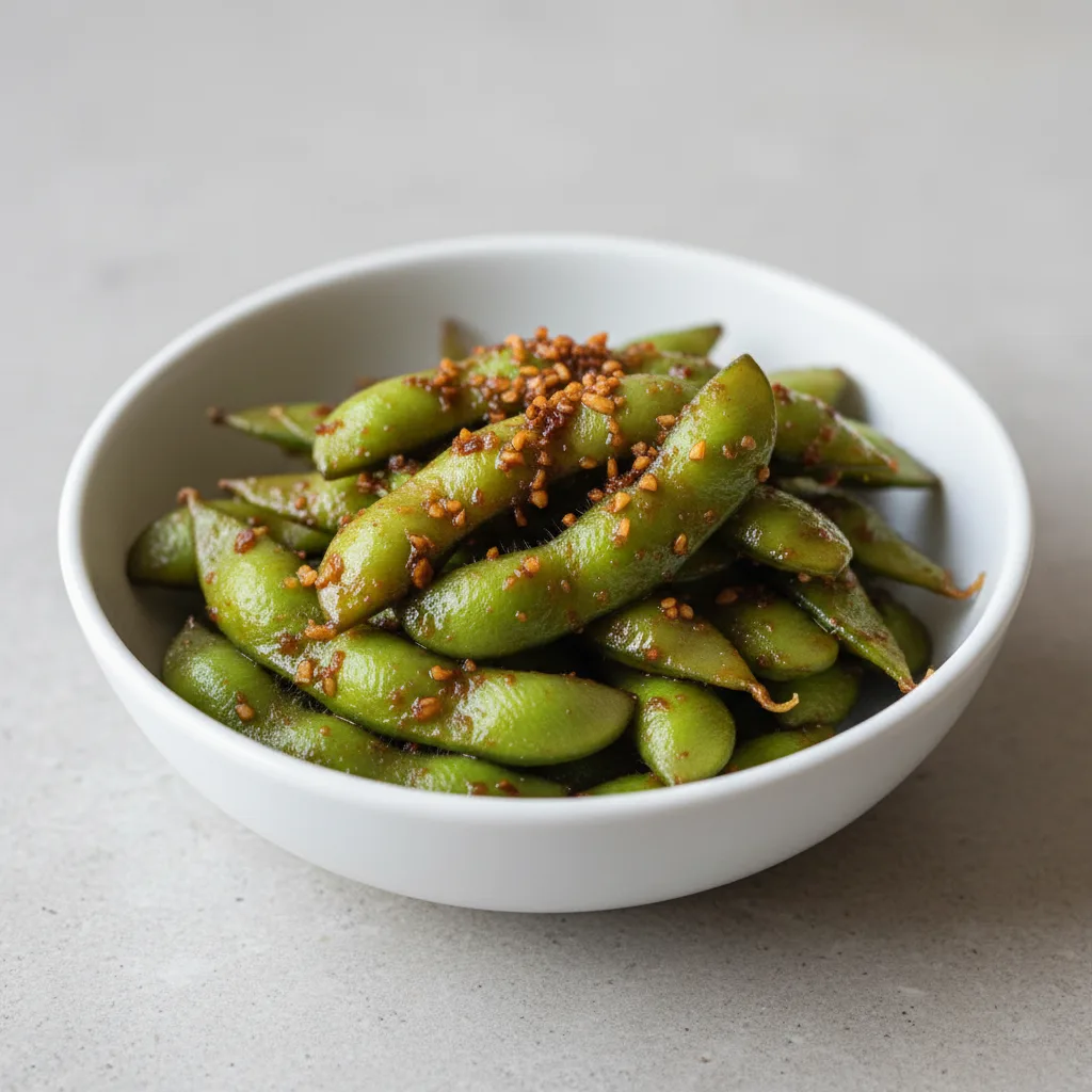 Spicy Garlic Soy Edamame