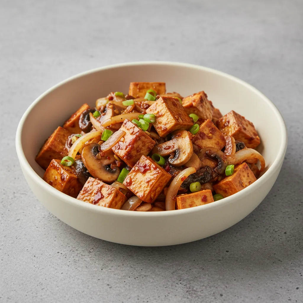 Bo's Bowl with Spicy Mongolian Tofu and Mushroom