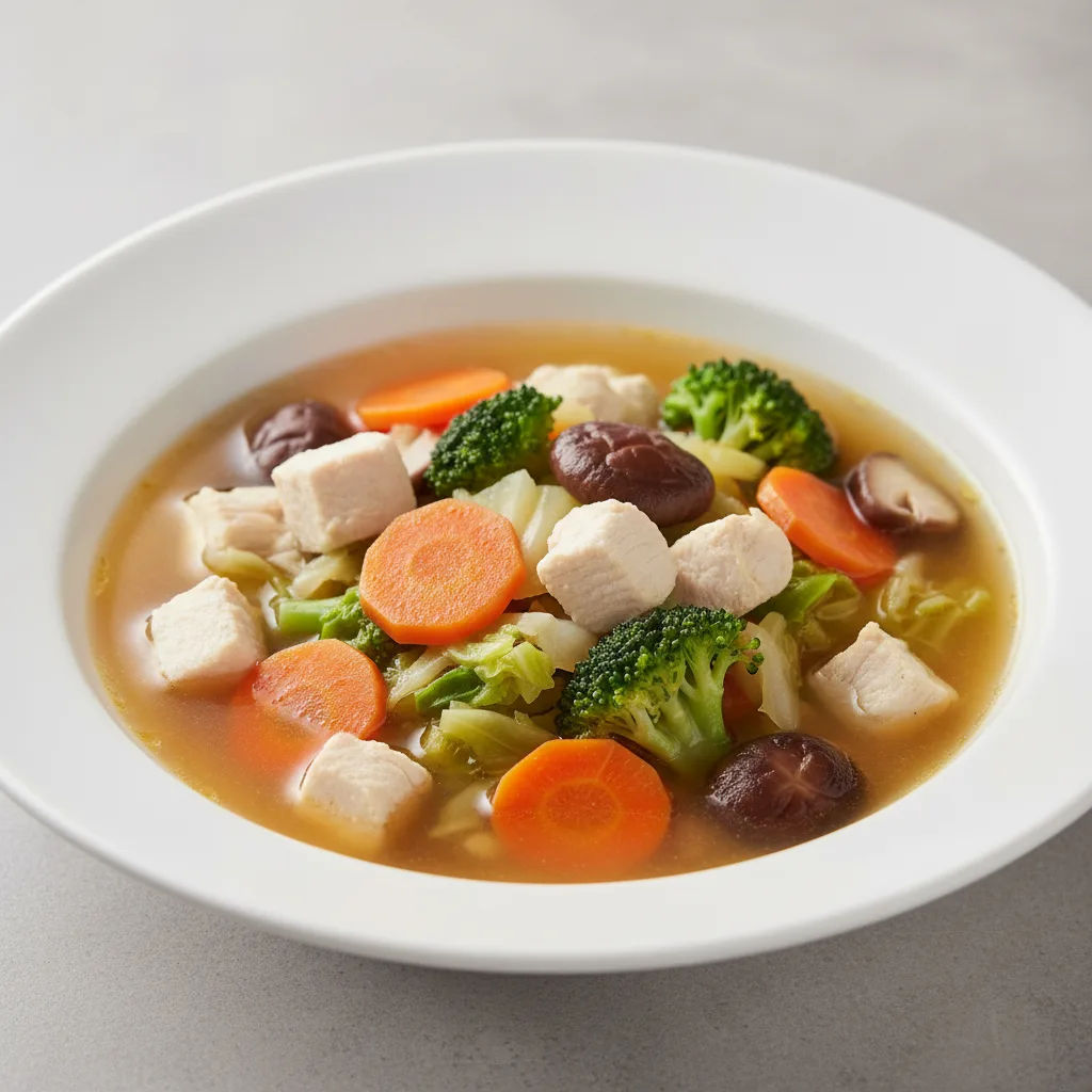 Chicken with Mixed Vegetable Soup
